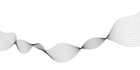 Abstract grey, white smooth element swoosh speed wave modern stream transparent background. Abstract wave line for banner, template, wallpaper background with wave design. Vector illustration