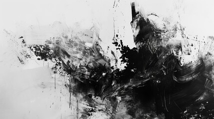 Abstract black and white artwork