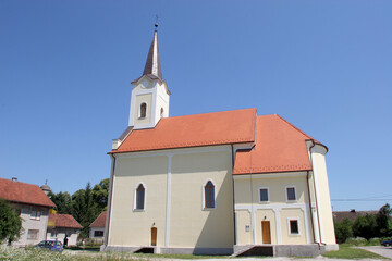 Fototapeta premium Parish Church of Holy Trinity in Hrvatska Dubica, Croatia