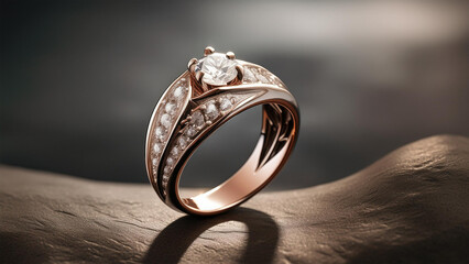 golden ring with diamonds