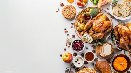 White Table With Plates of Food