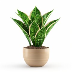 The image shows a 3D rendering of a plant in a pot