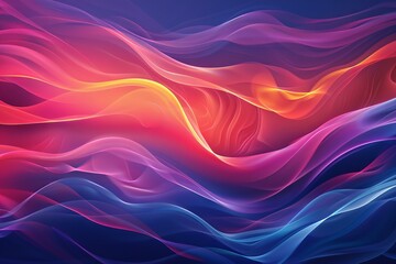 Abstract Waves Swirling in a Surreal Landscape