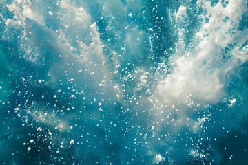 Fototapeta premium The image is of a blue sky with white clouds and a lot of white