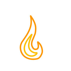 Fire Flame Doodle Line