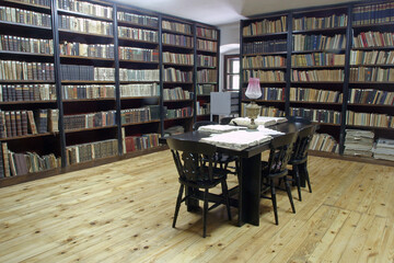 The library in the Franciscan monastery in Krapina, Croatia