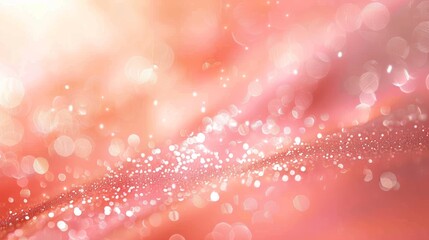 Ethereal pink waves and sparkling light particles creating a magical bokeh effect. Generative Ai