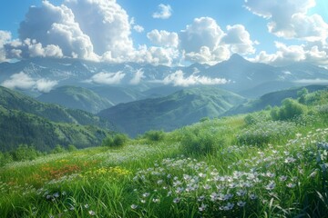Spring Meadow Landscape