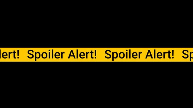 Spoiler alert Yellow tape Animation