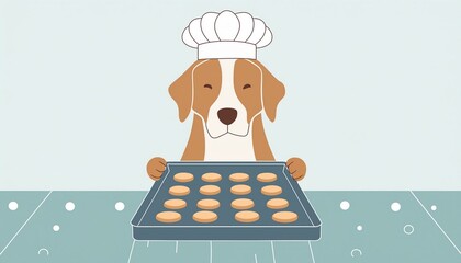 Cane inforna dei biscotti generato con ai