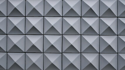 Fototapeta premium Close-Up of Geometric Wall Tiles, A Study in Contemporary Architecture