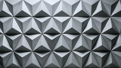 Fototapeta premium Modern Wall with Repeating Geometric Patterns, Highlighting Minimalist Design