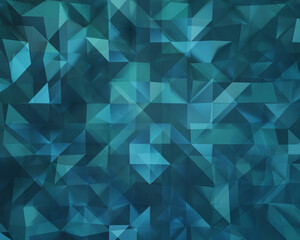 Abstract background with crystal texture pattern. Mosaic of blue triangle glass polygons with light refraction. Abstract blue texture of diamond, broken ice, glass or crystals, 3d render illustration