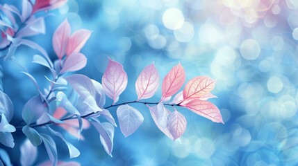 Colorful Leaves Macro Photography with Blurred Background