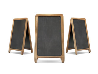 Chalk board signage isolated on transparent background