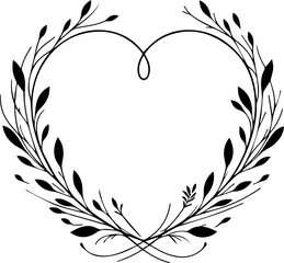 Minimal style wreath png.  Floral wreath png. Floral frame png. Transparent background