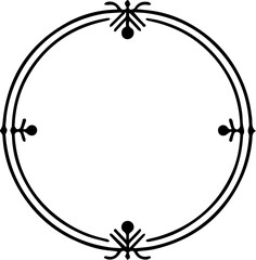 Minimal style wreath png.  Floral wreath png. Floral frame png. Transparent background