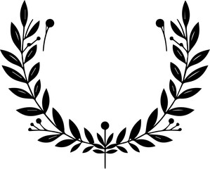 Minimal style wreath png.  Floral wreath png. Floral frame png. Transparent background