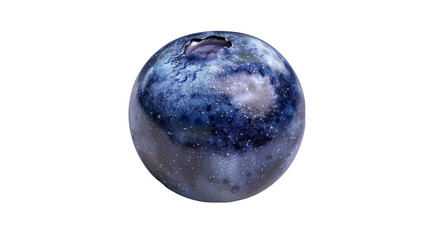 Fototapeta premium A close-up of a blueberry, with a textured surface and a dark blue hue. The blueberry appears to be ripe and juicy.