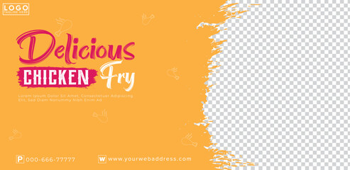 Delicious Chicken Fry Banner Template
