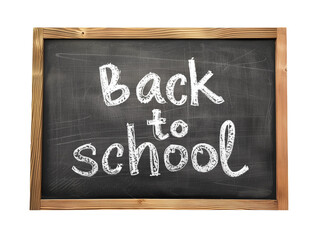 Obraz premium Back to school blackboard isolated on transparent background