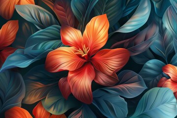 Obraz premium Tropical Rainforest Flowers