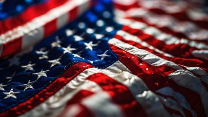 American flag close up photo background