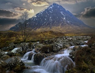 Stob Dearg is the highest and finest peak of Buachaille Etive Mòr, and one of the most famous sights of the Highlands. 
