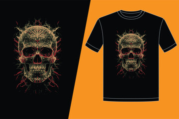 t shirt design with skull