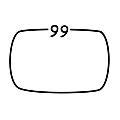 Quotes box shapes of doodle icon 