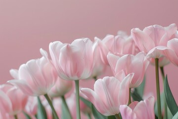 Pale pink and light pink tulip bouquet.