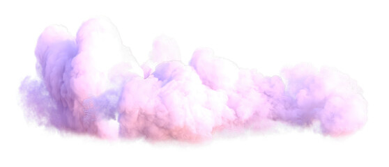 Cut out pink clouds on transparent backgrounds