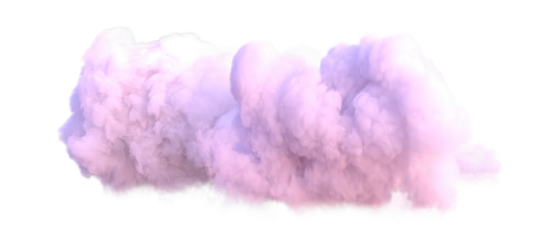 Realistic pink clouds on transparent backgrounds, Cloud 3d clipart