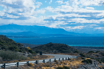  sea and sky, blue sky and sea, Argentina, Patagonia Argentina,