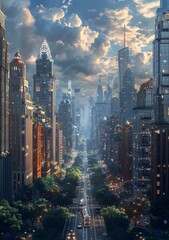 Naklejka premium City of the Future