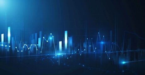 Market Success: Financial Growth and Stock Market Analysis,Business growth stock chart or investment financial data with profit and success diagram