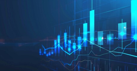 Market Success: Financial Growth and Stock Market Analysis,Business growth stock chart or investment financial data with profit and success diagram