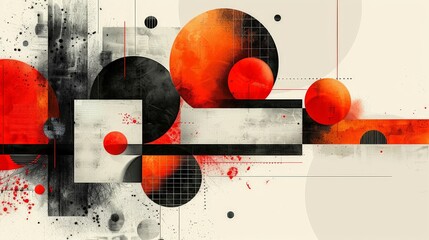 Obraz premium Develop geometric shapes into minimalist patterns with digital illustration techniques. Focus on the repetition and variation of basic forms to create elegant and sophisticated visuals that are both