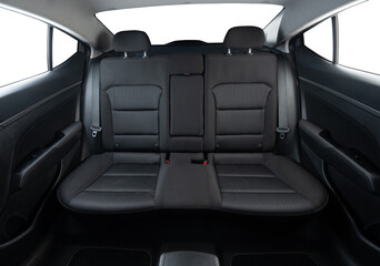 Obraz premium Empty clean dark cloth car seats