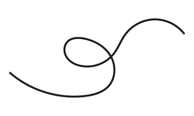 hand drawn lines, line doodle, curve, spiral line. isolated on white background. Vector illustration . EPS 10