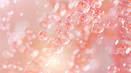A macro shot of niacinamide molecules merging with skin cells, showing a smooth, hydrated complexion