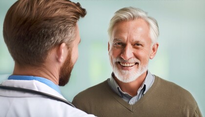 Senior man talking to his doctor.
