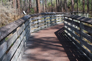 The Boardwalk At Tarklin Bayou In Pensacola Florida. 