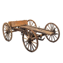 Fototapeta premium Wooden plow, traditional farming tool, handcrafted, used for soil cultivation