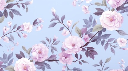 Delicate floral patterns on a soft pastel background, ideal for feminine and vintageinspired designs