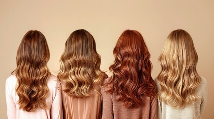 Chic showcase of four elegant balayage hair styles for trendy looks and inspirations