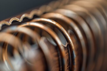 The spiral bound book has a rusted metal ring - Powered by Adobe