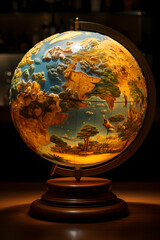 vintage style globe, vintage globe illustration