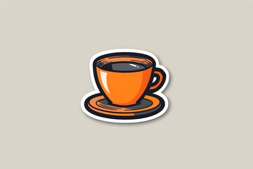 Simple yet stylish orange espresso cup, ideal for a vibrant morning start
