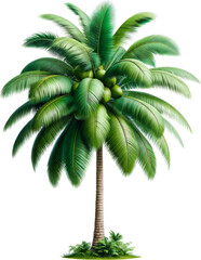 Obraz premium coconut tree isolated on white background